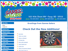 Tablet Screenshot of fargo-games-galore.com